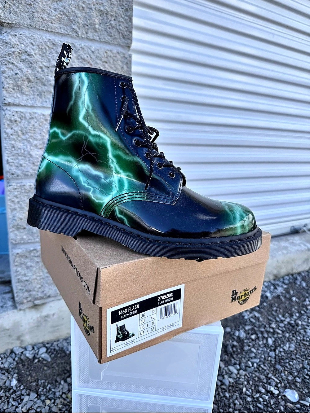 Dr. Martens 1460 Flash Smooth Leather Lace Up Boots Lightning Print Lace Up